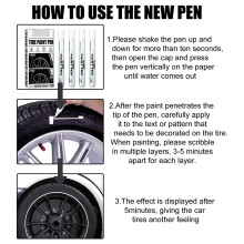 4 Pack White Ink Markers