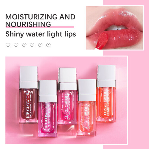 Glossa per labbra rosa da 6 ml, idratante, nutriente, brillante a lunga durata 2