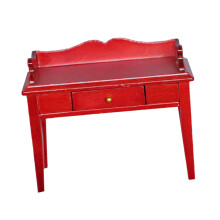 Miniature Writing Desk Dollhouse Furniture with Realistic Durable Wooden Construction for Home Display