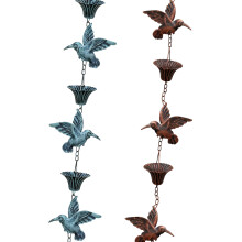 Easyly Install Rain Chain Adjustable Length Rainwater-Blue