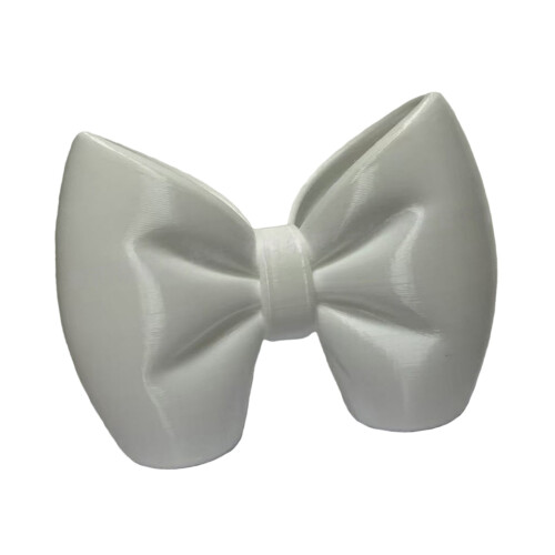 Elegant Pink Bowknot Toothbrush Holder for Modern-White