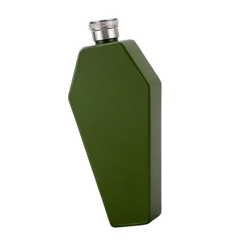 Contemporary 6 Sided Design Liquor Storage Bottle-Green