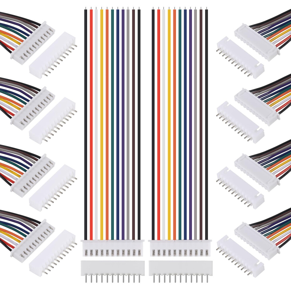 Compatible With Jst Xh Connector Kit 2.54Mm 11 Pin Male Female Set With 200Mm 26Awg Wire Cable 10 Pairs 9455672928137