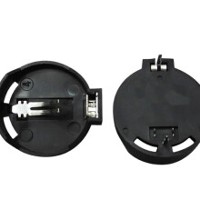 CR2032 Coin Cell Battery Holder Socket 100 Pack Black for Electronics Stable Performance