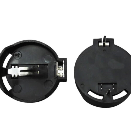 CR2032 Coin Cell Battery Holder Socket 100 Pack Black for Electronics Stable Performance