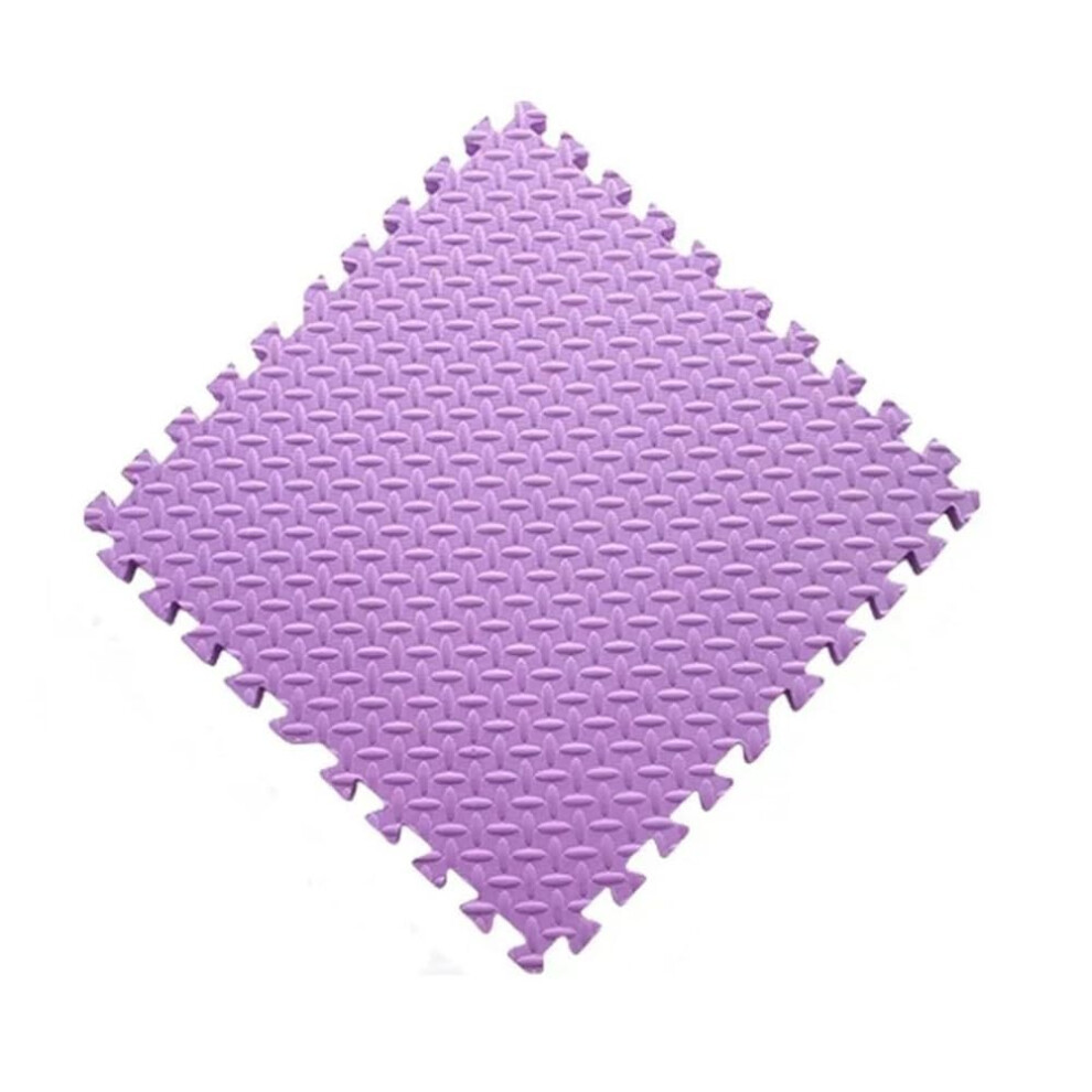 8Pc Eva Foam Play Mat, Interlocking Floor Tiles For Kids Playroom Or Gym, Cushioned Surface Purple