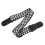 Comfortable Guitar Strap Black & White Plaid with Pouch for Picks Adjustable 3