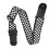 Comfortable Guitar Strap Black & White Plaid with Pouch for Picks Adjustable 10