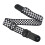 Comfortable Guitar Strap Black & White Plaid with Pouch for Picks Adjustable 1