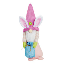 Figurine de lapin de pâques, ornement, jouet en peluche,-Rose