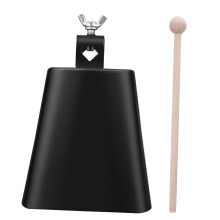 Cowbell Percussion Instrument with Wooden Mallet, Clear Sharp Pitch, Durable Metal for Classroom and Drum Set