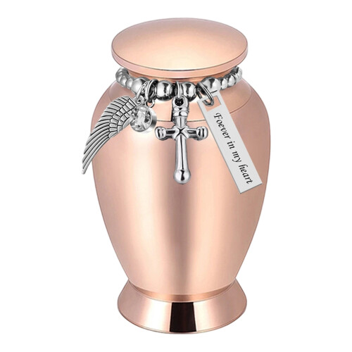 Elegant Cremation Container for Ashes Small Urns-rose gold