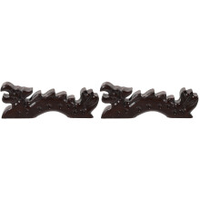 2Stk Holz Kalligrafie Pinselhalter Schwarz Retro Schreibtischständer