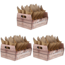 3 Sets Foldable Wedding Confetti Paper Cones with Tray