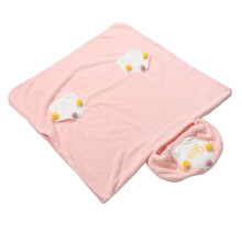 1Knusse Roze Hooded Badjas Baby's En Kleuters, Zachte Badstof