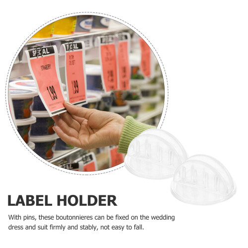 Durable Clear Sign Stands Easy Install Adhesive 100pcs 2