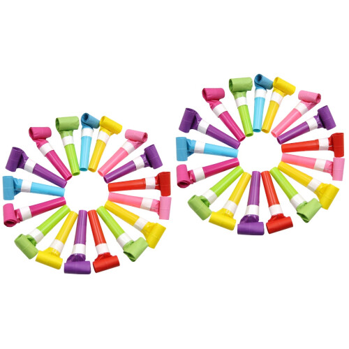 100Stk Pfeifen Partyspaß Kinder Kunststoffpfeifen 2