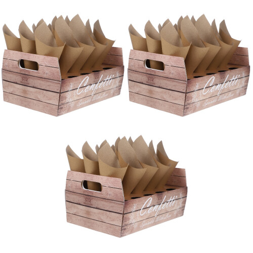 3 Sets Foldable Wedding Confetti Paper Cones with Tray 1