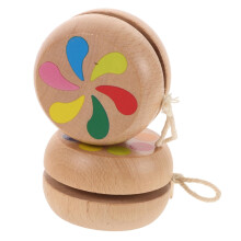 Wooden Yoyo for Kids Beginners with Adjustable String Length Smooth Spin Fun Toy