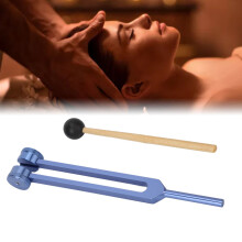 128Hz Aluminum Alloy Tuning Fork Set with Hex Wrench, Blue, 24.5cm