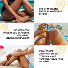 Crème Acceleratrice de Bronzer 50g, Lait Auto-Bronzant avec Aloe Vera
