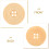 100 Pcs Decorative Decoration 2.50x2.50x0.40cm Beige 4