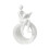 Bookshelf Decors Plastic Reading Statue Modern Home-White 1