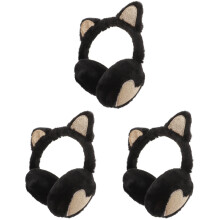 3Pcs Winter Warm Kids Ear Muffs Plush Cat Ear Earmuff for Girls