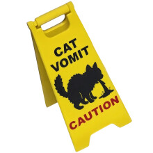1 Stück lustige Katzen-Erbrechen-Vorsichtsschilder, humorvolle-C