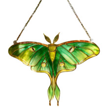 Multicolored Acrylic Butterfly Sunflowers-green moth