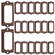 20Pcs Vintage Coffee Metal Name Card Frames for Kitchen and Office Use