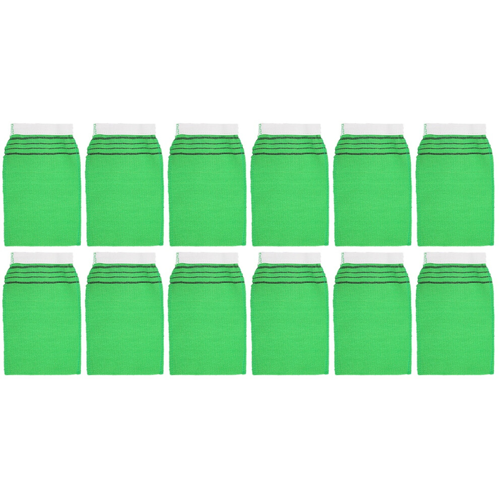 Ohphcall Green 20Pcs Bath Gloves Soft Durable Exfoliating Bath Mitts For Home