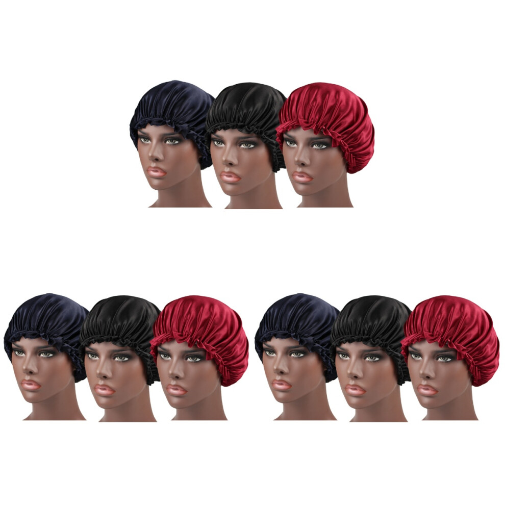 Ohphcall 3 Count Sleep Bonnet Chemo Headwear Women Sleeping Cap Hair Protector