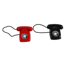 Miniature Metal Telephone Set with Realistic Detail for Dollhouse Decor and Craft Projects