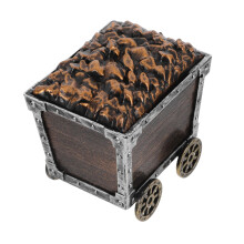 Pirate Treasure Chest Kids Storage Box for Toys and Snacks, Decorative Mining Cart Organizer