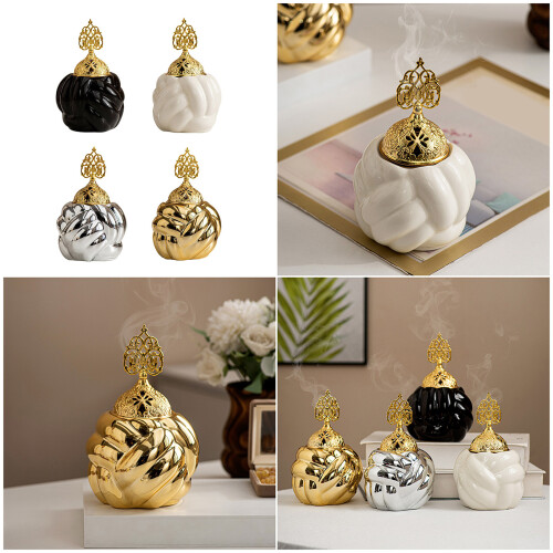 Islamic Arabic Ceramic Incenses Burners for Meditations-White 2