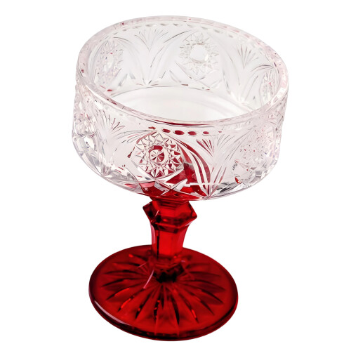 Multipurpose Footed Crystal Glass Dessert Bowl Ice-Straight