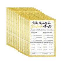 Set Of 24 Artistic Graduation Celebration Game Cards Ready To