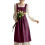 Stain Resistant Polyester Kitchen Apron Waterproof-Rust Red 1