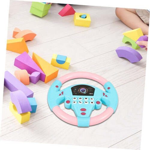 Toy Steering Wheel for Toddlers Interactive Driving Simulator Toy Durable Compact Design 2pcs 2