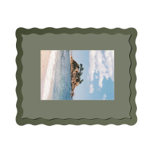 5x7 Wood Display Stand With Actual Glass For 4x6 Photos-Green