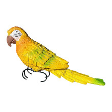 Figurine artistique d'oiseau ara, Design réaliste,-Jaune