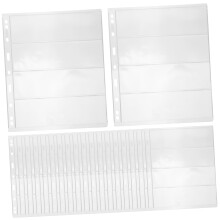 20 Sheets Stamp Album Pages for Collectors, Durable TearResistant Sleeves for Stamps and Currency