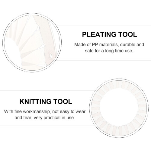 Wit Plastic Riband Knitting Tool Voor Eenvoudig DIY Gebruik 2