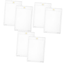 6pcs Magnetic Acrylic Trading Card Holders with Clear Display and Rigid Edge Protection for Sports Cards