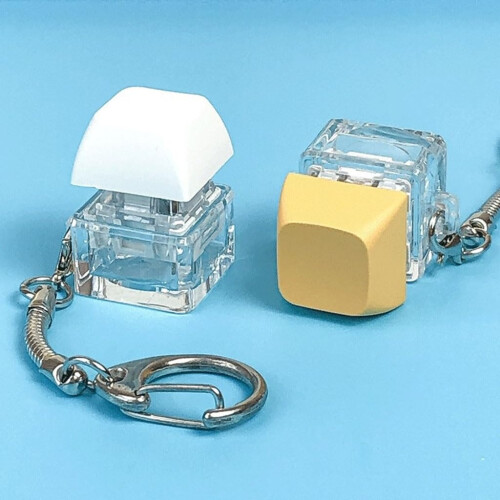 Fidget Button Keychain Mini Mechanical Keyboard Switch ABS Stress Relief Toy for Adults 2