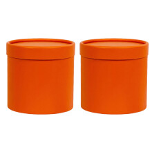 2 entzückende Blumeneimer mit stilvollen-Orange