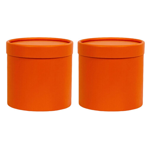 2 entzückende Blumeneimer mit stilvollen-Orange
