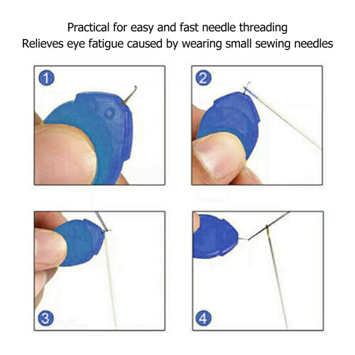 Embroidery & Sewing Needle Threaders 50Pcs Compact 5-Colour Lightweight Tools 2