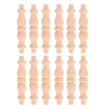 12Stk Holz Baluster Spindeln Khaki Für Treppen Und Möbel Unbearbeitet